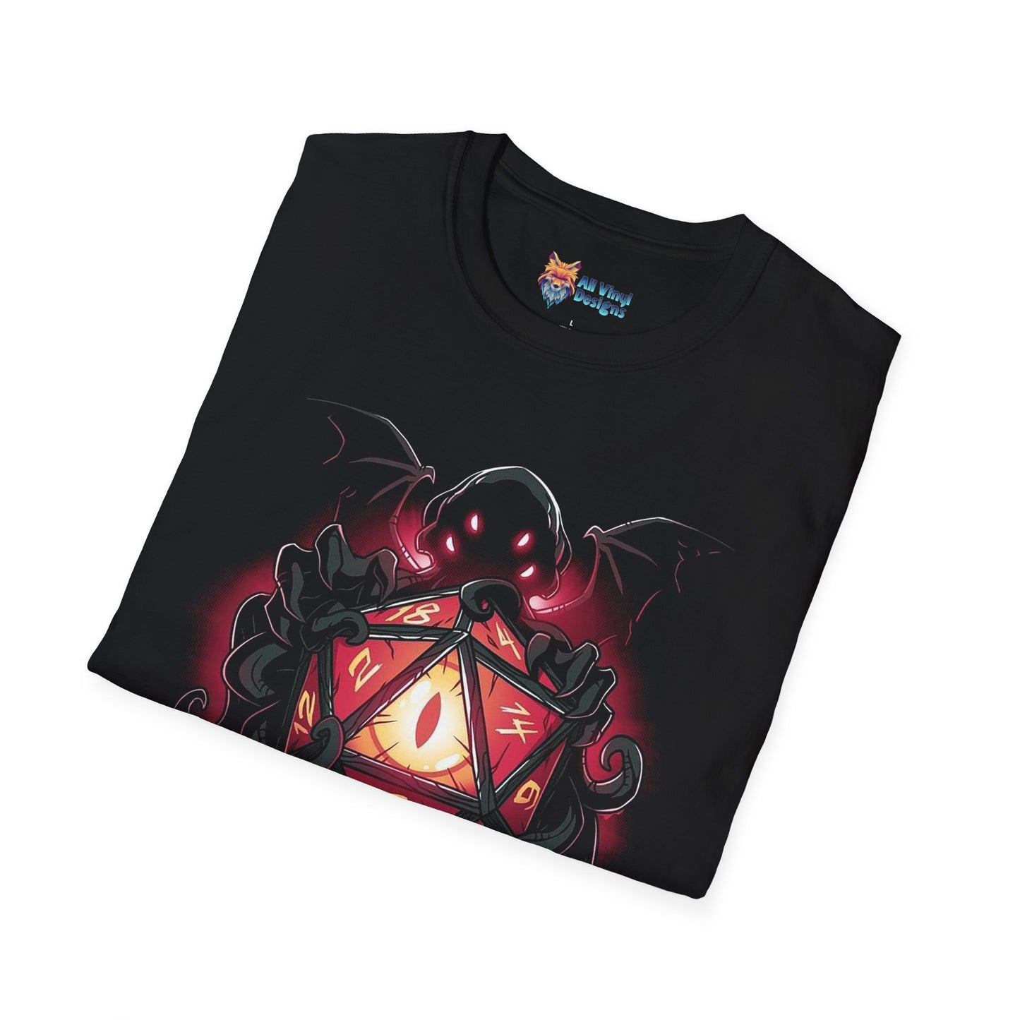 Cthulhu Dice T-Shirt, Geek Tee, Role Playing Gamer Shirt, Dungeons and Dragons Top, Fantasy Game Apparel