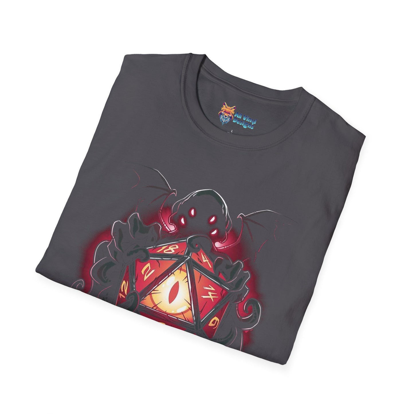 Cthulhu Dice T-Shirt, Geek Tee, Role Playing Gamer Shirt, Dungeons and Dragons Top, Fantasy Game Apparel