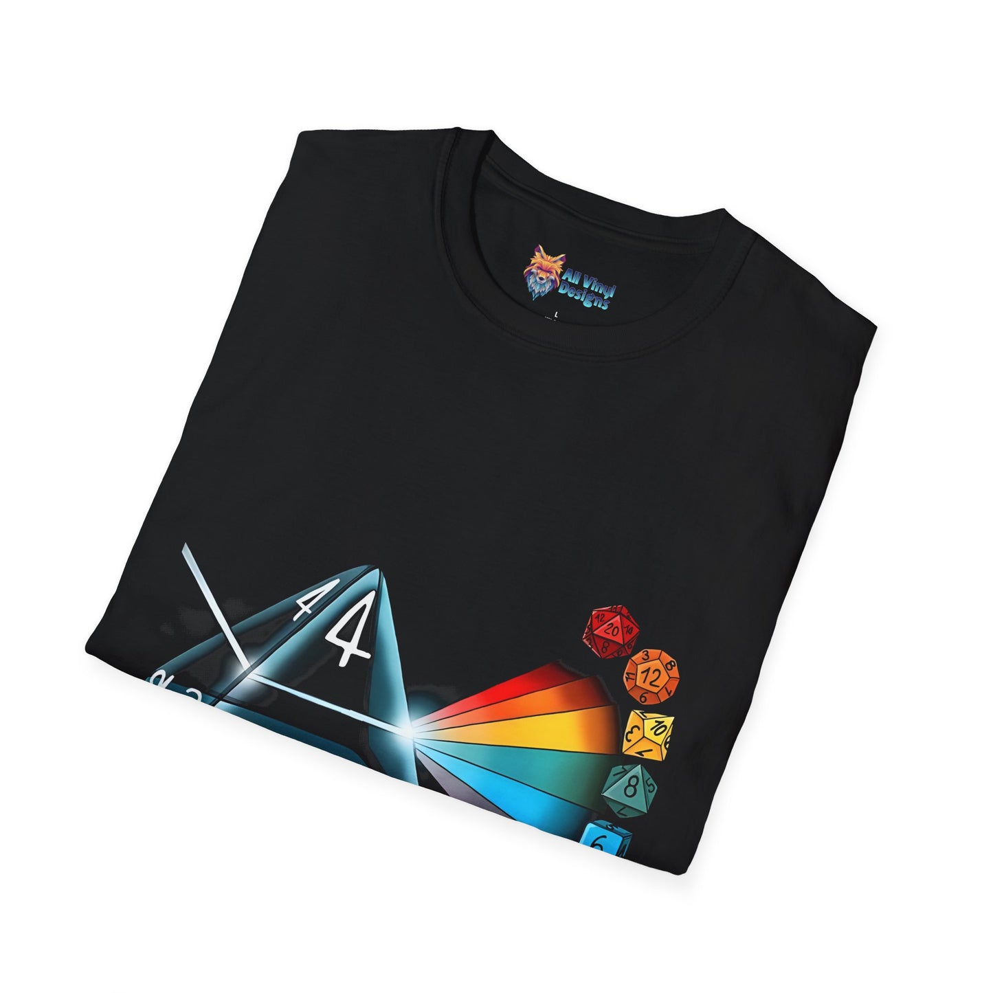 Dark Side of the Dice Shirt, Unisex Softstyle T-Shirt for Gamers, RPG Tshirt, Dungeons and Dragons Apparel, Geek