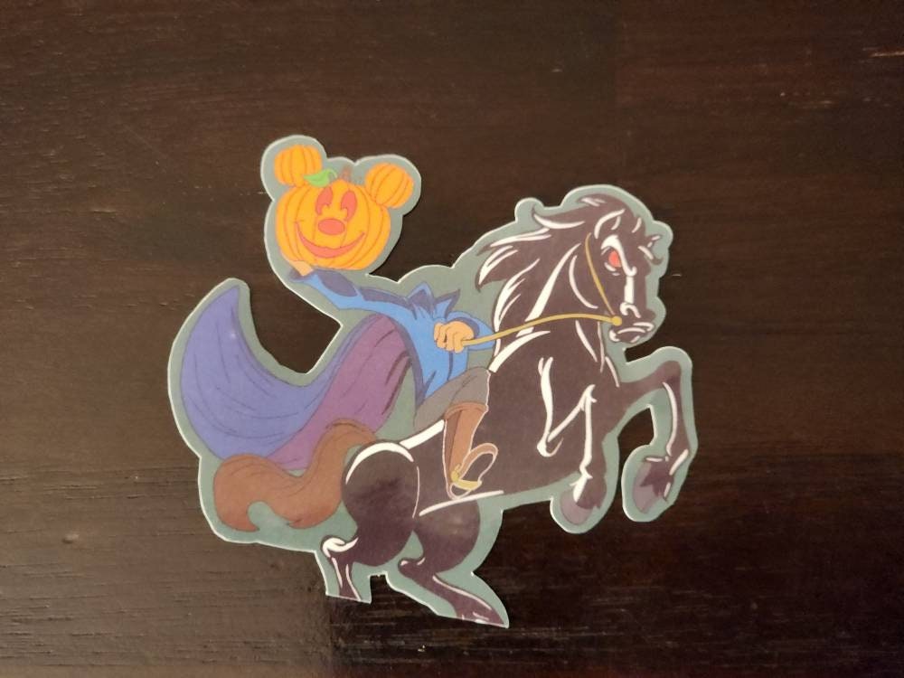 Headless Mickey Horseman Sticker | Halloween Disney Inspired Decal | Spooky Season Sticker