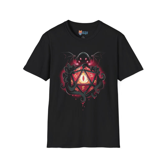 Cthulhu Dice T-Shirt, Geek Tee, Role Playing Gamer Shirt, Dungeons and Dragons Top, Fantasy Game Apparel