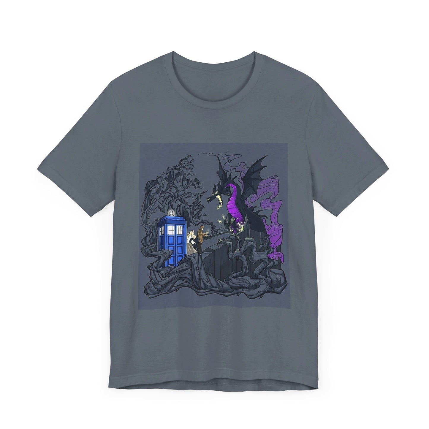 Doctor Who Tardis Sleeping Beauty Maleficent Dragon T-Shirt