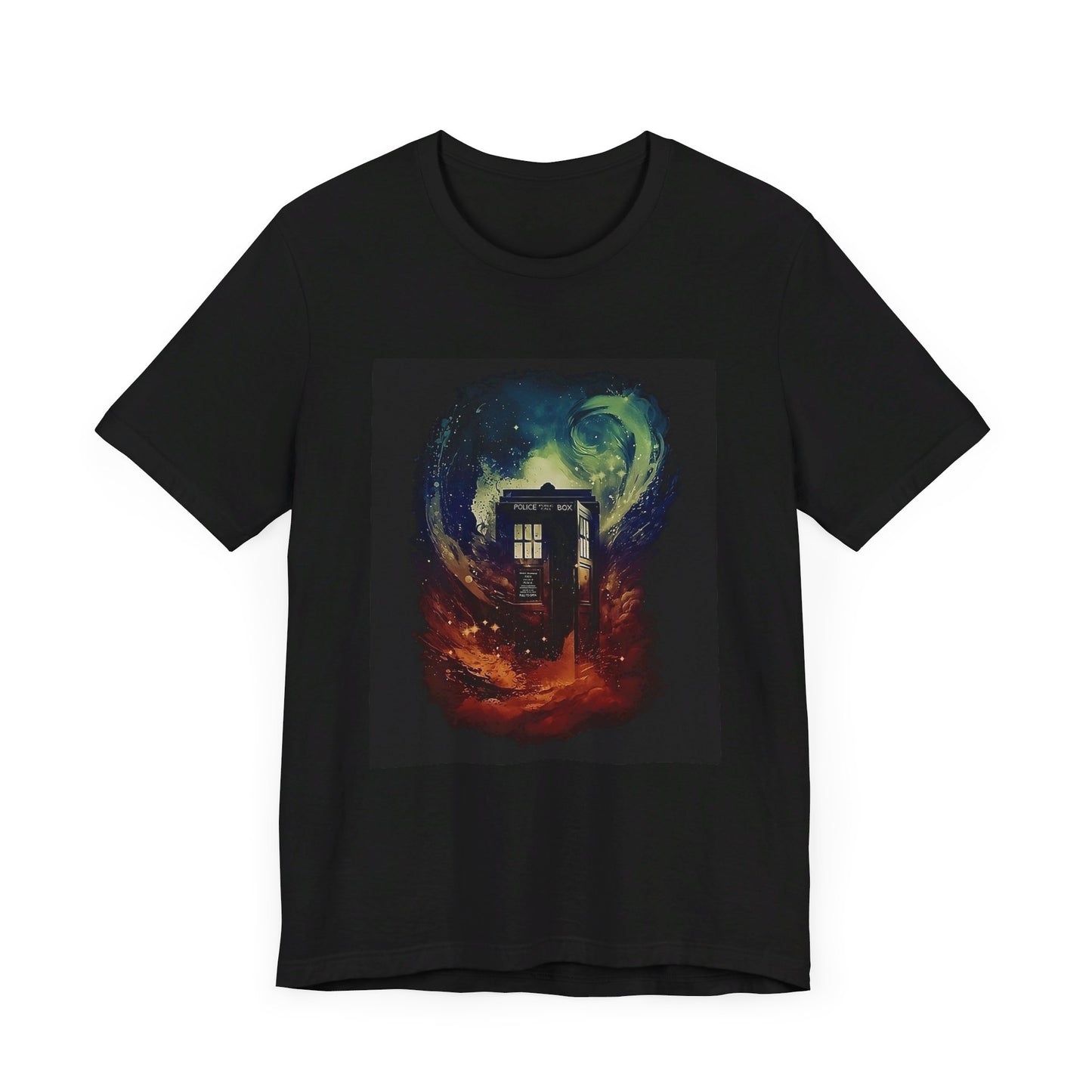 Doctor Who Tardis Water Color Vibrant Colors T-Shirt