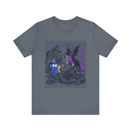 Doctor Who Tardis Sleeping Beauty Maleficent Dragon T-Shirt