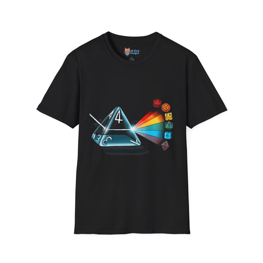 Dark Side of the Dice Shirt,  Unisex Softstyle T-Shirt for Gamers, RPG Tshirt, Dungeons and Dragons Apparel, Geek