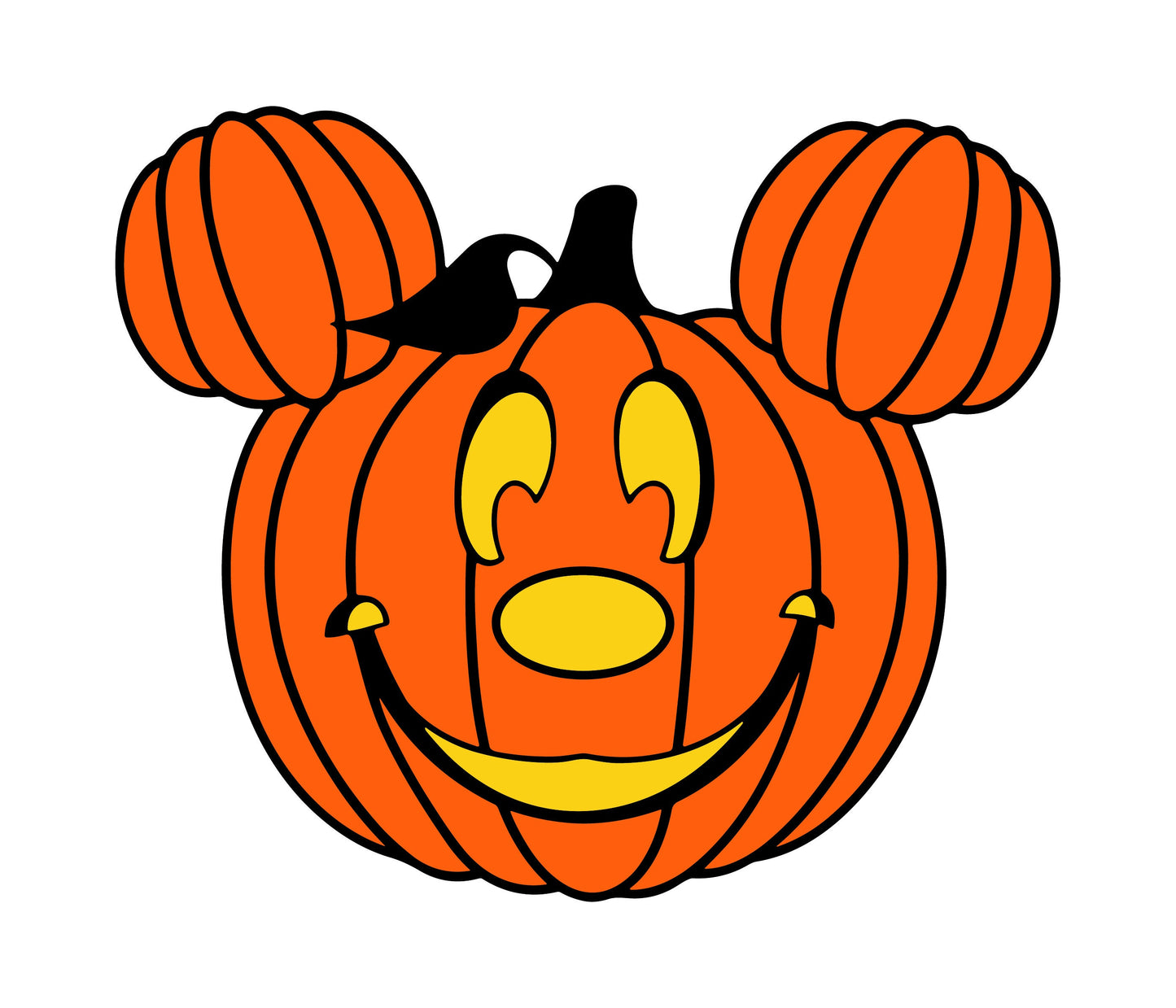 Mickey Mouse Halloween Pumpkin Sticker, Minnie Mouse Halloween Pumpkin Sticker