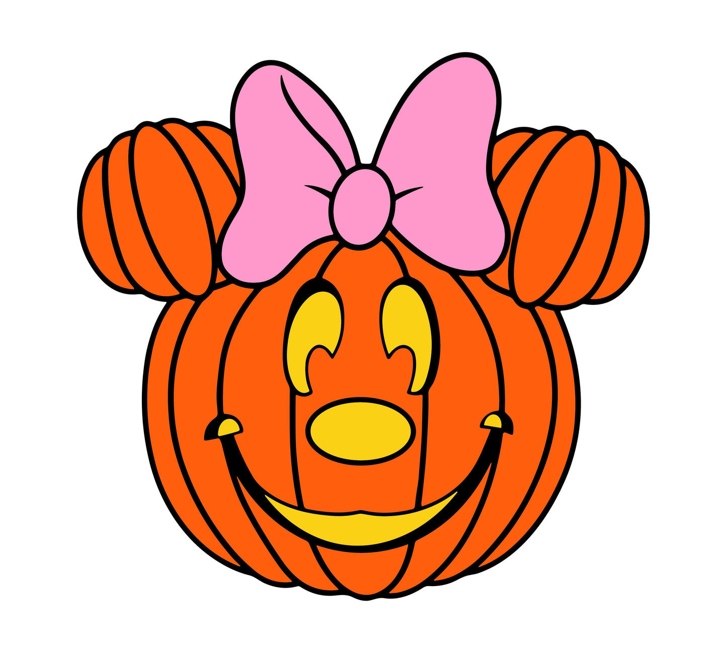 Mickey Mouse Halloween Pumpkin Sticker, Minnie Mouse Halloween Pumpkin Sticker