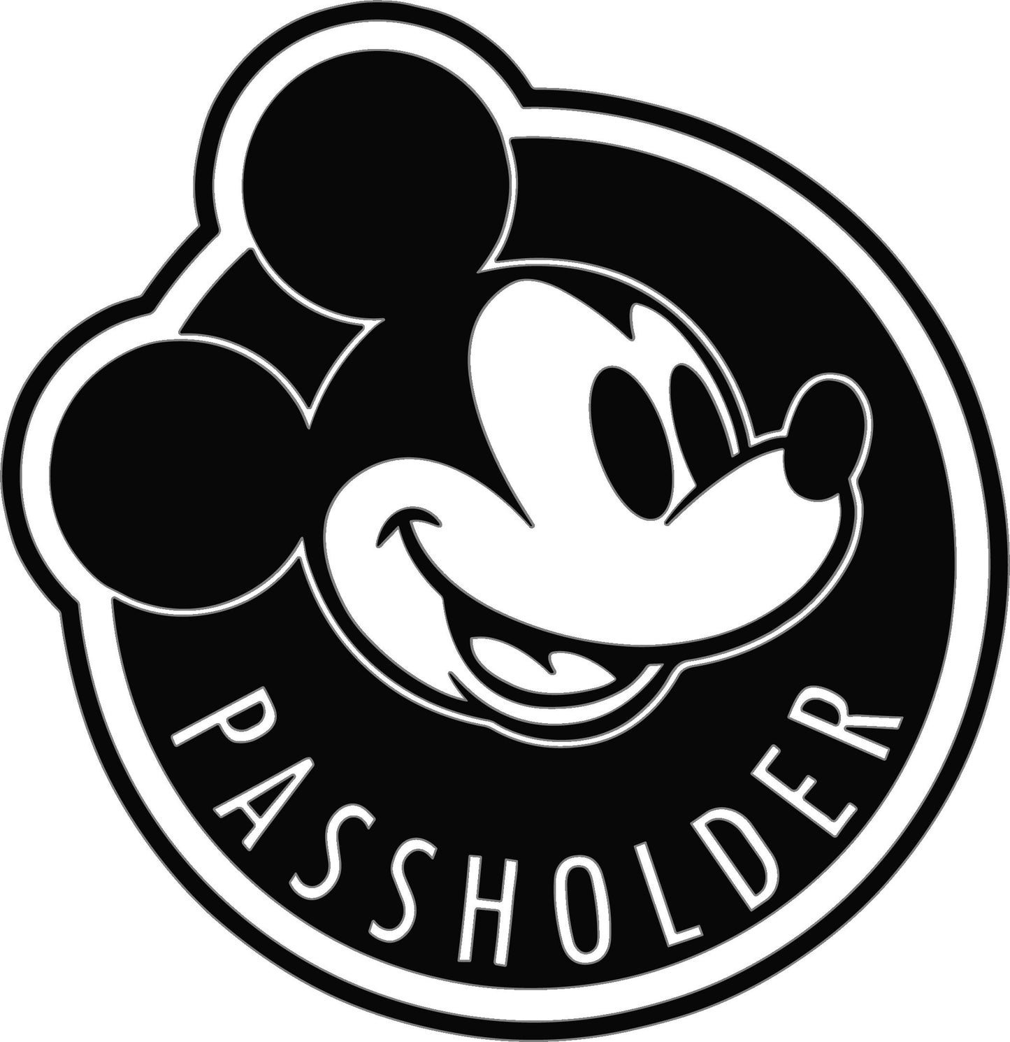 Disneyland Passholder Vinyl Decal, Disney PassHolder Decal, Disney World Passholder Decal. Mickey Passholder Decal