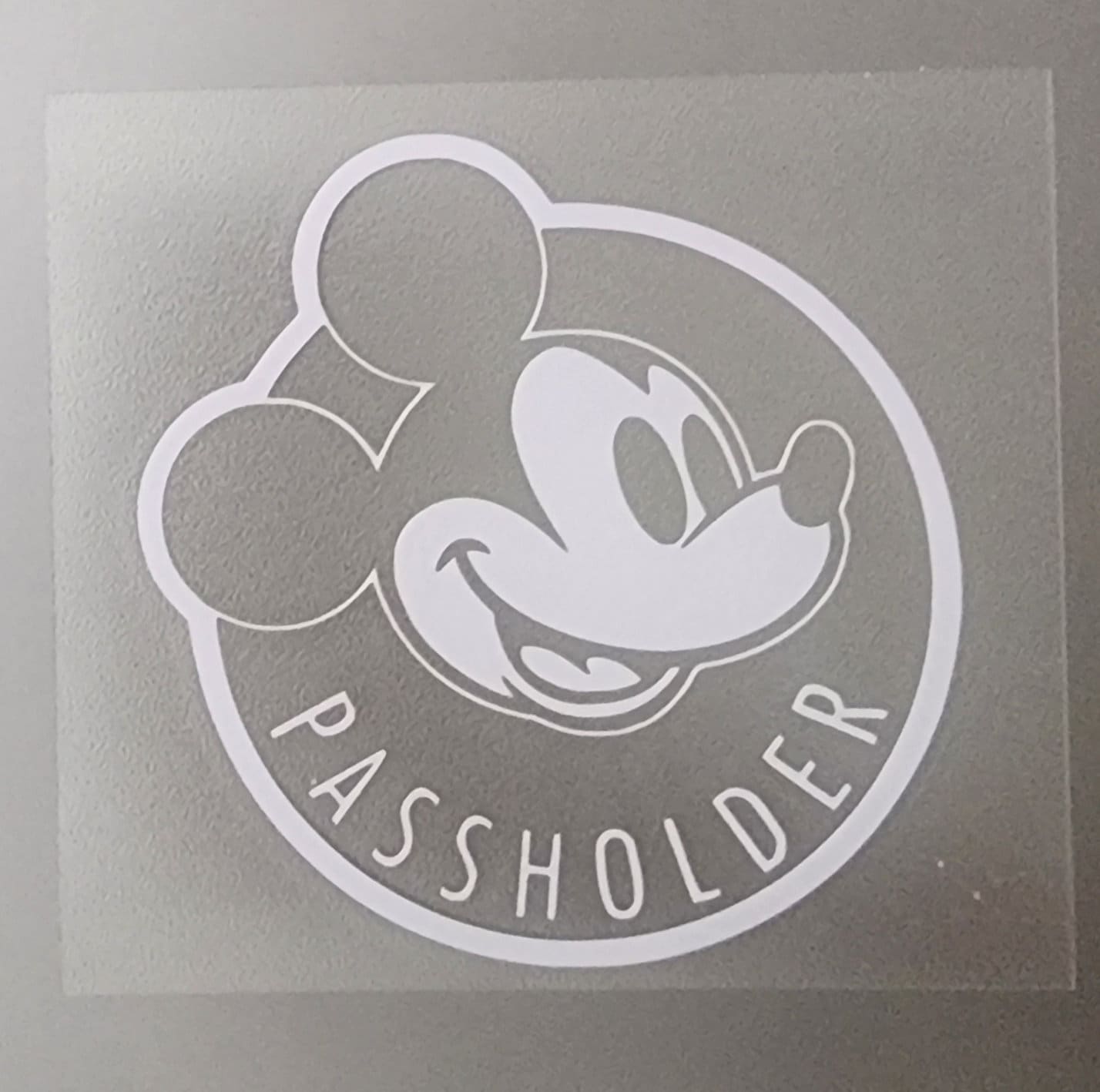 Disneyland Passholder Vinyl Decal, Disney PassHolder Decal, Disney World Passholder Decal. Mickey Passholder Decal