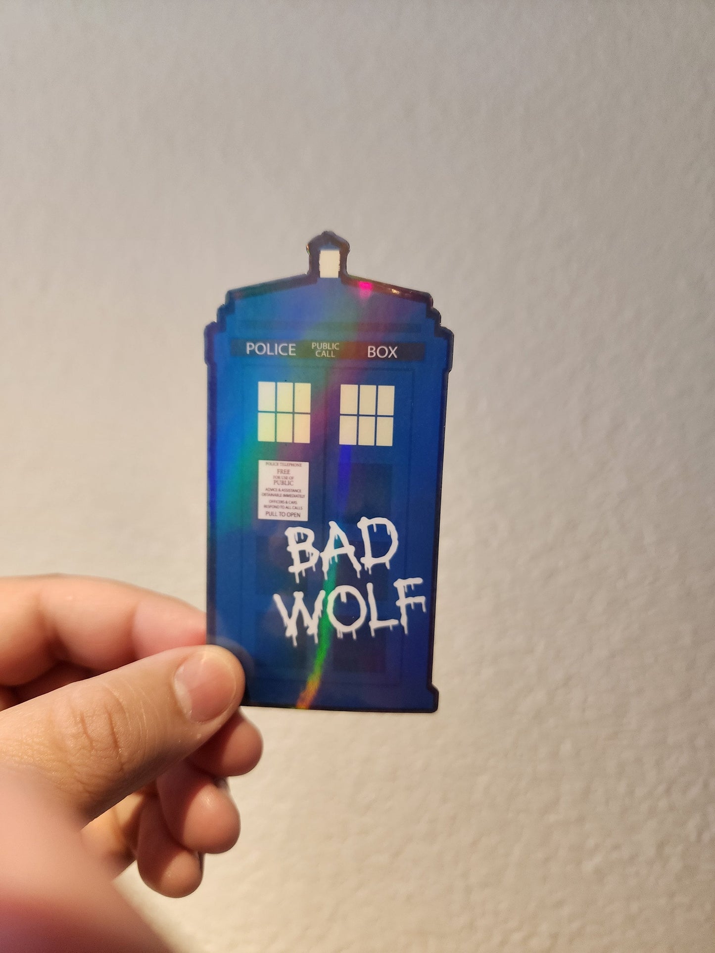 Doctor Who Bad Wolf Tardis Sticker