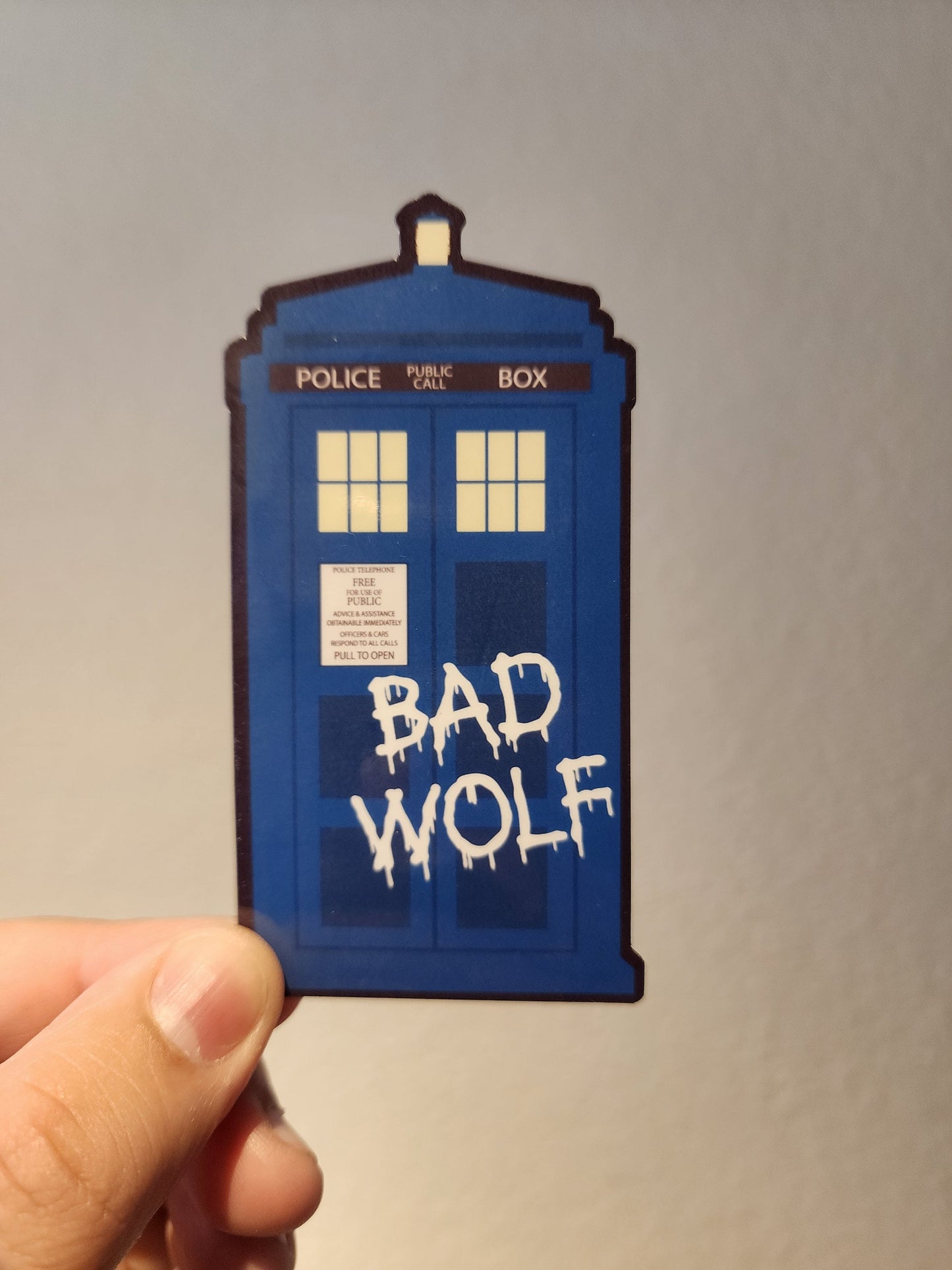 Doctor Who Bad Wolf Tardis Sticker