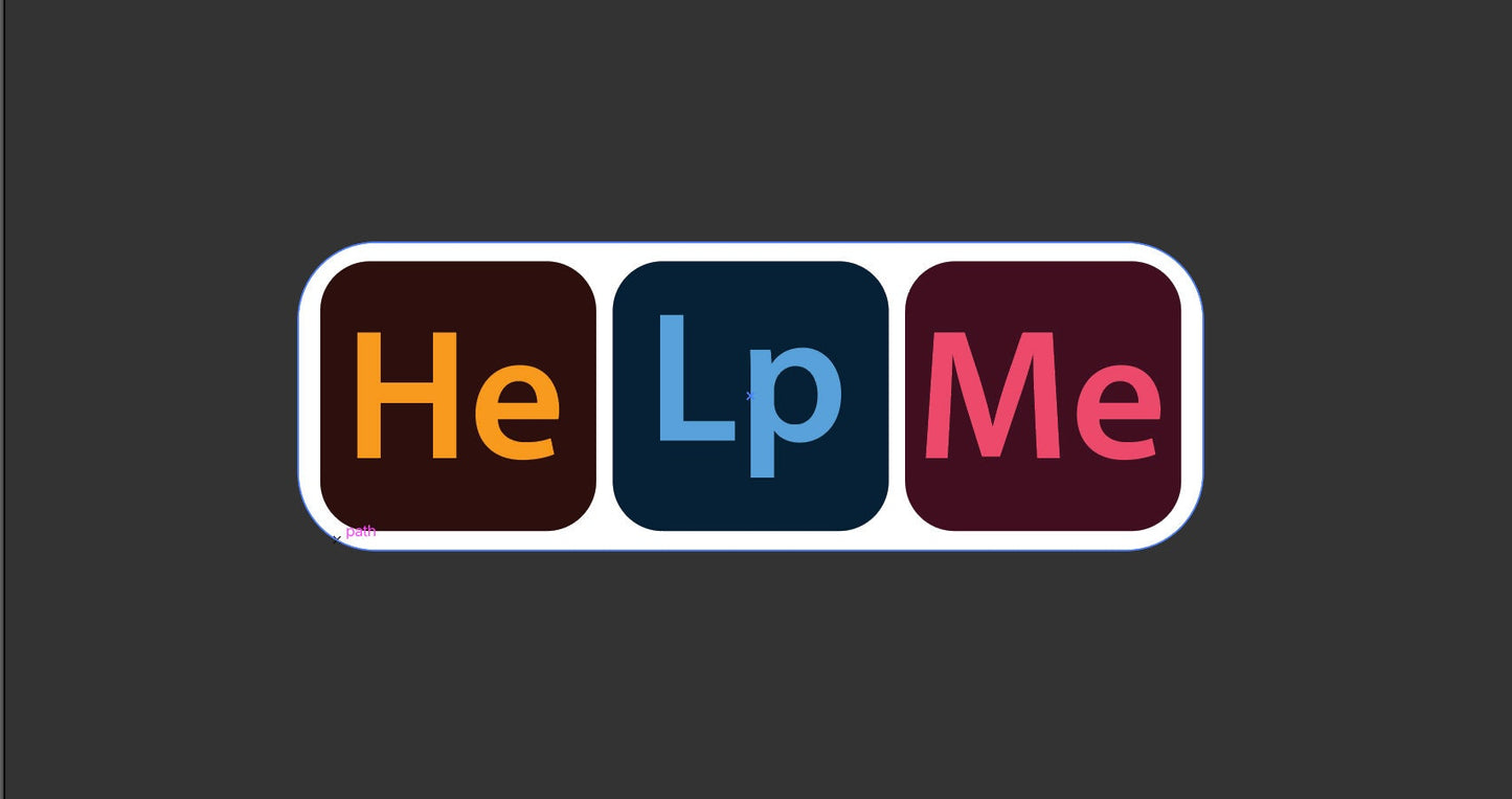 Help Me - Graphic Design Stickers