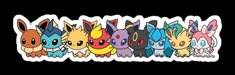 Pokemon Eeveelutions Sticker