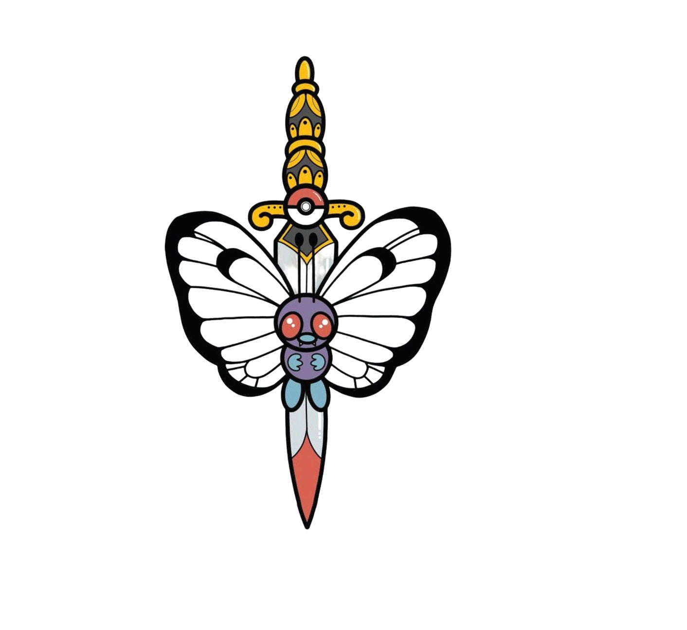 Pokemon Butterfree Dagger Sticker